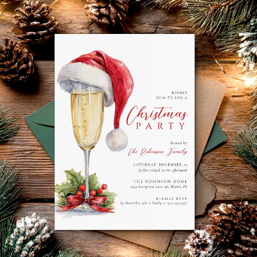 Weihnachtsfeier-Urlaubs-Cocktail Einladung