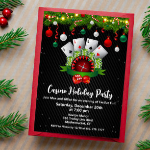 Weihnachtsfeier Vegas Casino Party Einladung