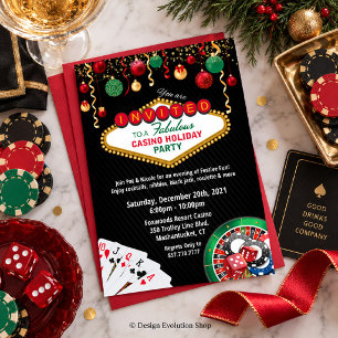 Weihnachtsfeier Vegas Casino Party Einladung