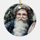Weihnachtsfeier Vintager Weihnachtsmann Keramik Ornament (Vorne)