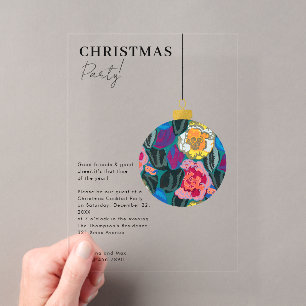 Weihnachtsfeier Vornehmes Weihnachtsornament Acryleinladungen