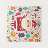 Weihnachtsfeier Wandteppich (Vorderseite (Horizontal))