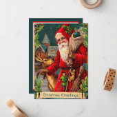 Weihnachtsfeier Weihnachten hinzufügen Stimmung Mitteilungskarte (Vorderseite/Rückseite Beispiel)