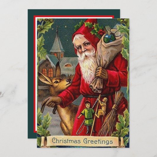 Weihnachtsfeier Weihnachten hinzufügen Stimmung Mitteilungskarte (Vorne/Hinten)