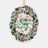 Weihnachtsfeier, Weihnachten Keramik Ornament (Rechts)