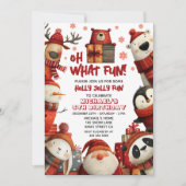 Weihnachtsfeier Weihnachten Kinder Geburtstagspart Einladung (Vorderseite)