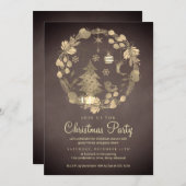 Weihnachtsfeier Weihnachten Party Einladung (Vorne/Hinten)