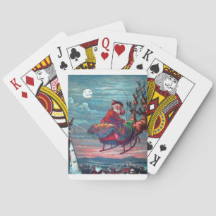 Weihnachtsfeier Weihnachten und Rentier Spielkarten
