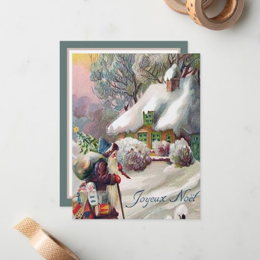 Weihnachtsfeier Weihnachten Weihnachtsfeiertag Mitteilungskarte (Vorderseite/Rückseite Beispiel)