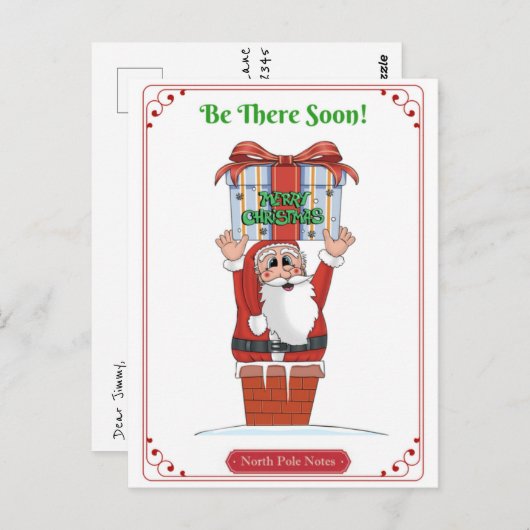 Weihnachtsfeier Weihnachts-Illustration Postkarte (Vorne/Hinten)