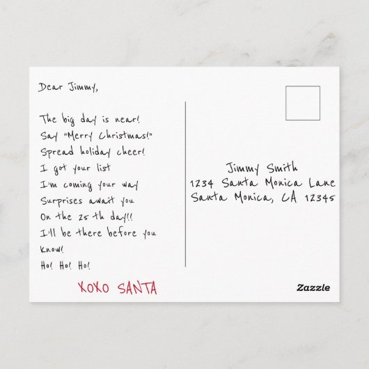 Weihnachtsfeier Weihnachts-Illustration Postkarte (Rückseite)