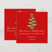 Weihnachtsfeier-Weihnachtsbaum Einladung (Vorne/Hinten)