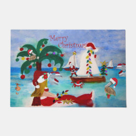 Weihnachtsfeier Weihnachtsfeier an der Küste Fußmatte