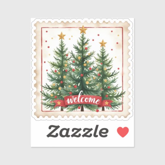 Weihnachtsfeier Weihnachtsfeier Briefmarke Aufkleber (Blatt)