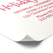 Weihnachtsfeier Weihnachtsfeier Party Einladung Poster (Ecke)