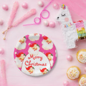 Weihnachtsfeier Weihnachtsfeier Weihnachtsmann Pin Pappteller (Party)