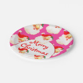 Weihnachtsfeier Weihnachtsfeier Weihnachtsmann Pin Pappteller (Schrägansicht)