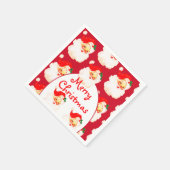 Weihnachtsfeier Weihnachtsfeier Weihnachtsmann Rot Serviette (Ecke)