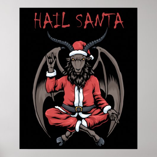 Weihnachtsfeier Weihnachtsfeiertag Ziege Baphomet Poster (Vorne)