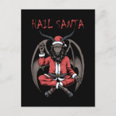 Weihnachtsfeier Weihnachtsfeiertag Ziege Baphomet Postkarte (Vorderseite)