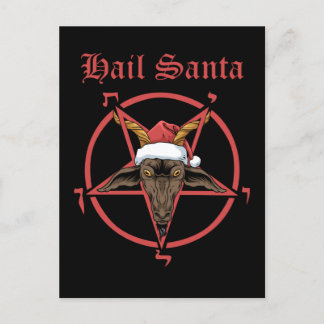 Weihnachtsfeier Weihnachtsfeiertag Ziege Satan Bap Postkarte