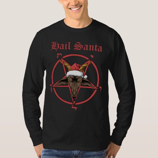 Weihnachtsfeier Weihnachtsfeiertag Ziege Satan Bap T-Shirt (Vorderseite)