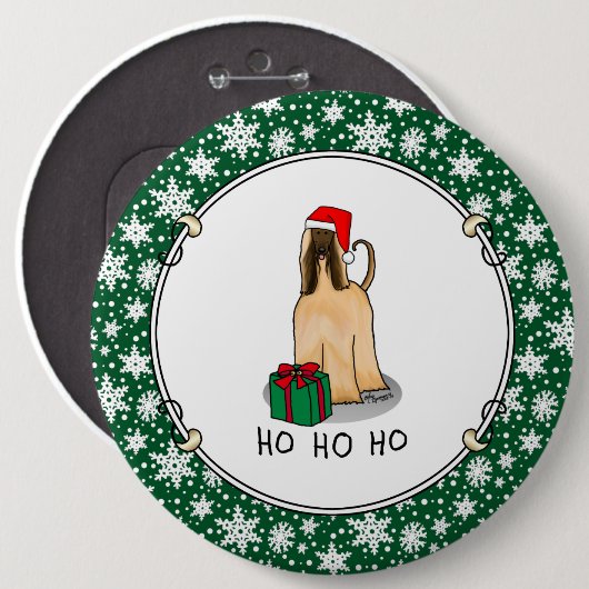 Weihnachtsfeier Weihnachtsmannmütze Afghanischer H Button (Vorne & Hinten)