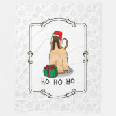 Weihnachtsfeier Weihnachtsmannmütze Afghanischer H Fleecedecke (Vorderseite)