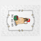 Weihnachtsfeier Weihnachtsmannmütze Afghanischer H Fleecedecke (Vorderseite (Horizontal))