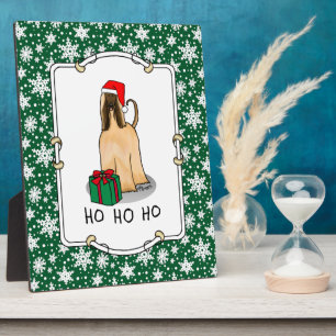 Weihnachtsfeier Weihnachtsmannmütze Afghanischer H Fotoplatte