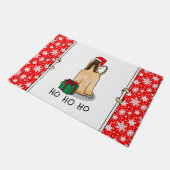 Weihnachtsfeier Weihnachtsmannmütze Afghanischer H Fußmatte (Schrägansicht)