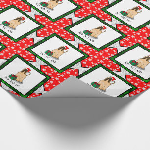 Weihnachtsfeier Weihnachtsmannmütze Afghanischer H Geschenkpapier