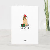 Weihnachtsfeier Weihnachtsmannmütze Afghanischer H Karte (Rückseite)