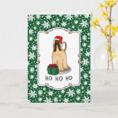 Weihnachtsfeier Weihnachtsmannmütze Afghanischer H Karte (Gelbe Blume)