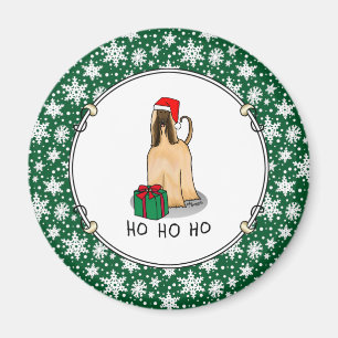 Weihnachtsfeier Weihnachtsmannmütze Afghanischer H Magnet