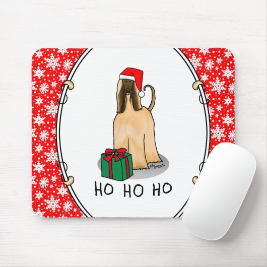 Weihnachtsfeier Weihnachtsmannmütze Afghanischer H Mousepad (Mit Mouse)