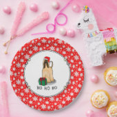 Weihnachtsfeier Weihnachtsmannmütze Afghanischer H Pappteller (Party)