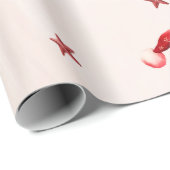 Weihnachtsfeier Weihnachtsmannmütze Geburtstagspar Geschenkpapier (Rolleneckpunkt)