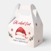 Weihnachtsfeier Weihnachtsmannmütze Geburtstagspar Geschenkschachtel (Rückseite)