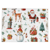 Weihnachtsfeier Whimsical Geschenktasche Große Geschenktüte (Rückseite)