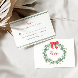Weihnachtsfeier | Whimsical Holiday Wedding RSVP Karte