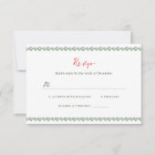 Weihnachtsfeier | Whimsical Holiday Wedding RSVP Karte (Vorderseite)