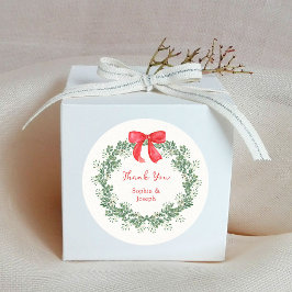 Weihnachtsfeier | Whimsical Holiday Wedding Runder Aufkleber