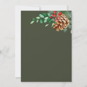 Weihnachtsfeier Winter Botanik Einladung (Rückseite)