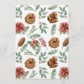 Weihnachtsfeier Winter Botanik Einladung (Rückseite)