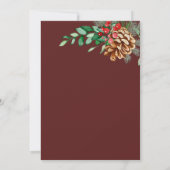 Weihnachtsfeier Winter Botanik Einladung (Rückseite)