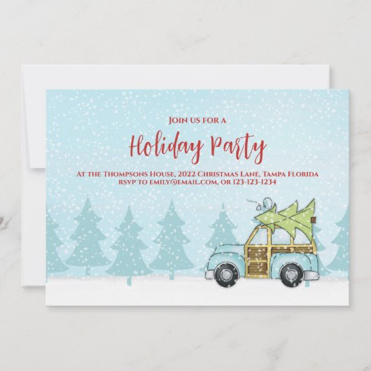 Weihnachtsfeier Winter Feiertag QR-Code Karte (Vorderseite)