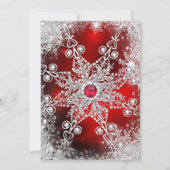 Weihnachtsfeier Winter Wonderland Einladung (Rückseite)