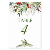 Weihnachtsfeier Winterhochzeit Tischnummer (Rückseite)