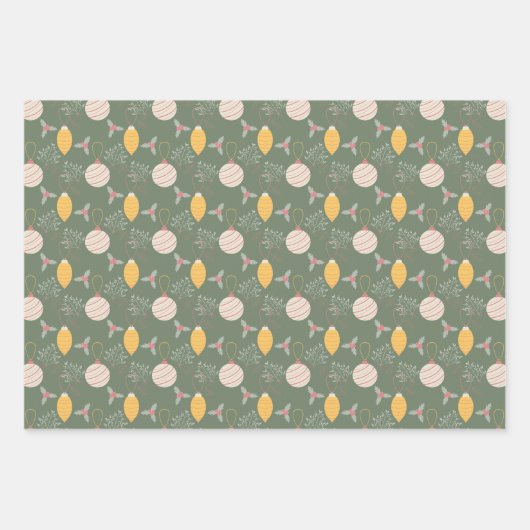 Weihnachtsfeier Wrapping Paper Set von 3 Geschenkpapier Set (Vorderseite 2)